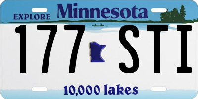 MN license plate 177STI