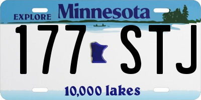MN license plate 177STJ