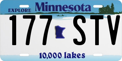 MN license plate 177STV