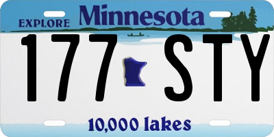 MN license plate 177STY