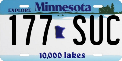 MN license plate 177SUC