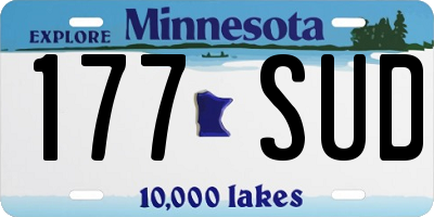 MN license plate 177SUD