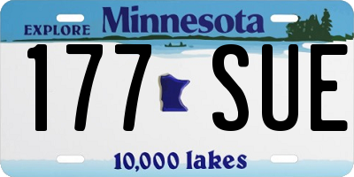 MN license plate 177SUE