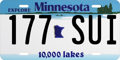 MN license plate 177SUI