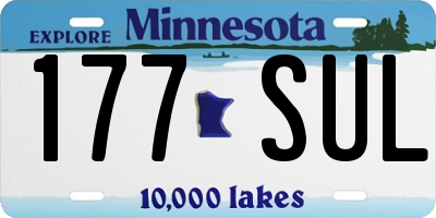 MN license plate 177SUL