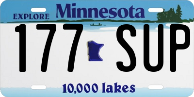 MN license plate 177SUP