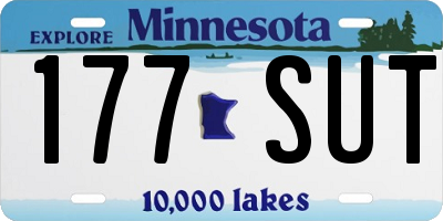 MN license plate 177SUT