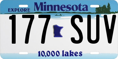MN license plate 177SUV