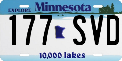 MN license plate 177SVD