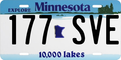 MN license plate 177SVE