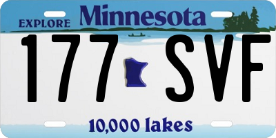 MN license plate 177SVF