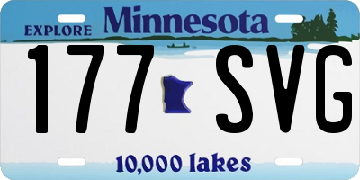 MN license plate 177SVG