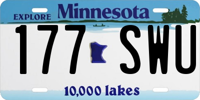 MN license plate 177SWU