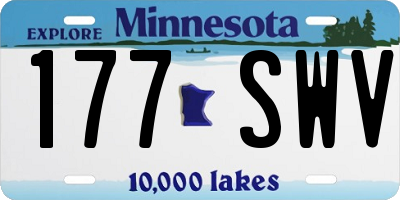 MN license plate 177SWV