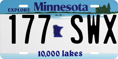MN license plate 177SWX