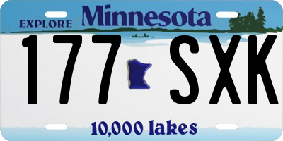 MN license plate 177SXK