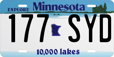 MN license plate 177SYD