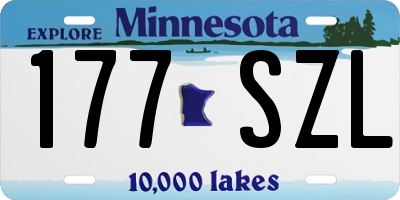MN license plate 177SZL