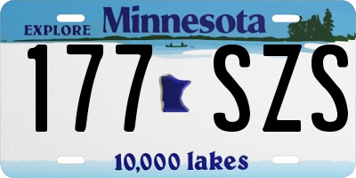 MN license plate 177SZS