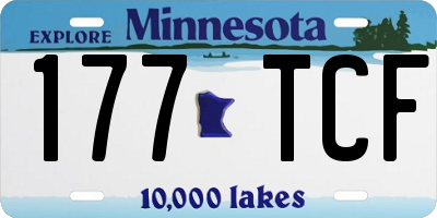MN license plate 177TCF
