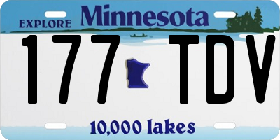 MN license plate 177TDV