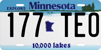 MN license plate 177TEO