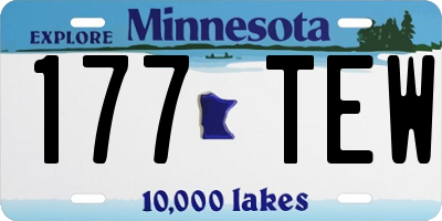 MN license plate 177TEW