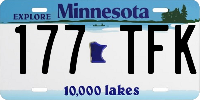MN license plate 177TFK
