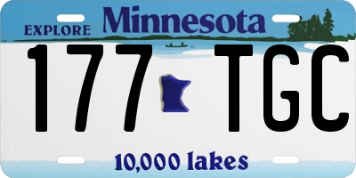 MN license plate 177TGC