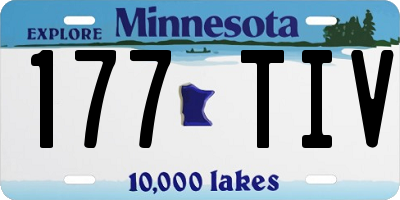 MN license plate 177TIV