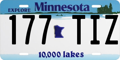 MN license plate 177TIZ