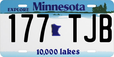 MN license plate 177TJB