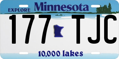 MN license plate 177TJC