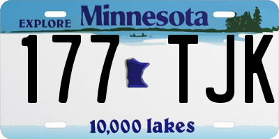 MN license plate 177TJK