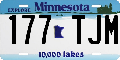 MN license plate 177TJM