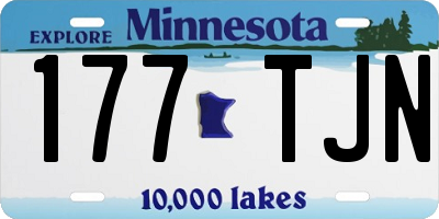 MN license plate 177TJN