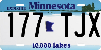 MN license plate 177TJX
