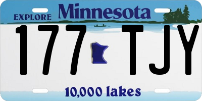 MN license plate 177TJY
