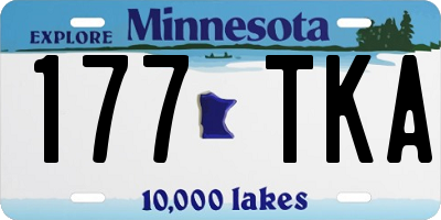 MN license plate 177TKA