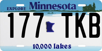 MN license plate 177TKB