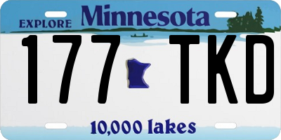 MN license plate 177TKD