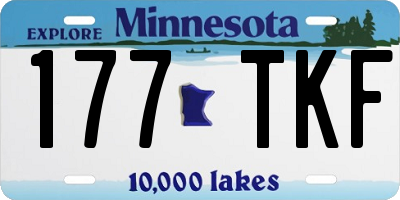 MN license plate 177TKF