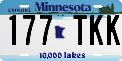 MN license plate 177TKK