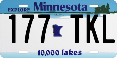 MN license plate 177TKL