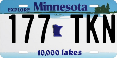 MN license plate 177TKN