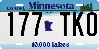 MN license plate 177TKO