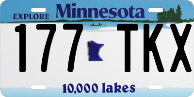 MN license plate 177TKX