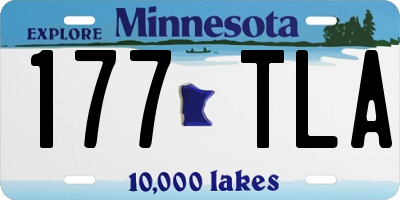 MN license plate 177TLA