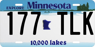 MN license plate 177TLK