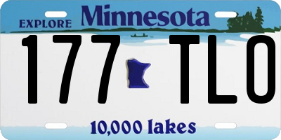 MN license plate 177TLO